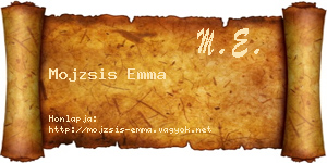 Mojzsis Emma névjegykártya